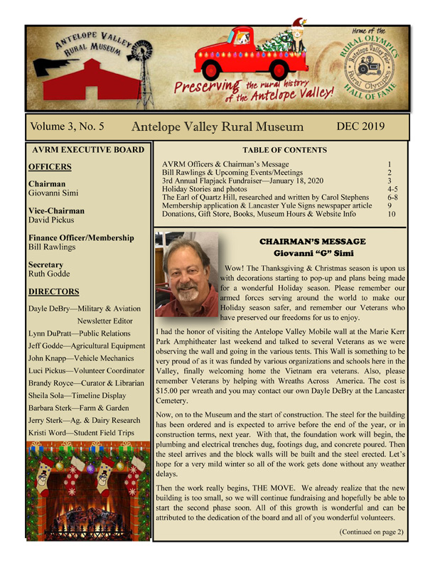 Newsletter Dec Vol.3, No.5