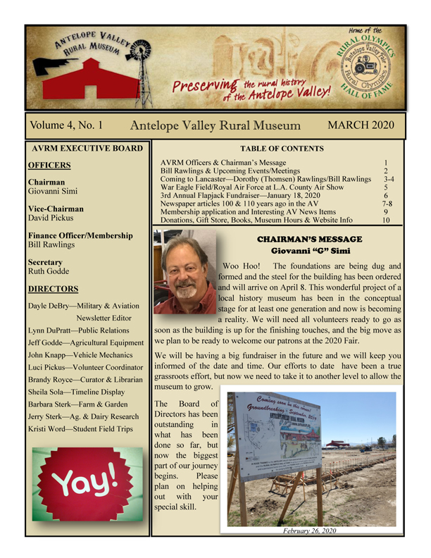 Newsletter Mar Vol.4, No.1