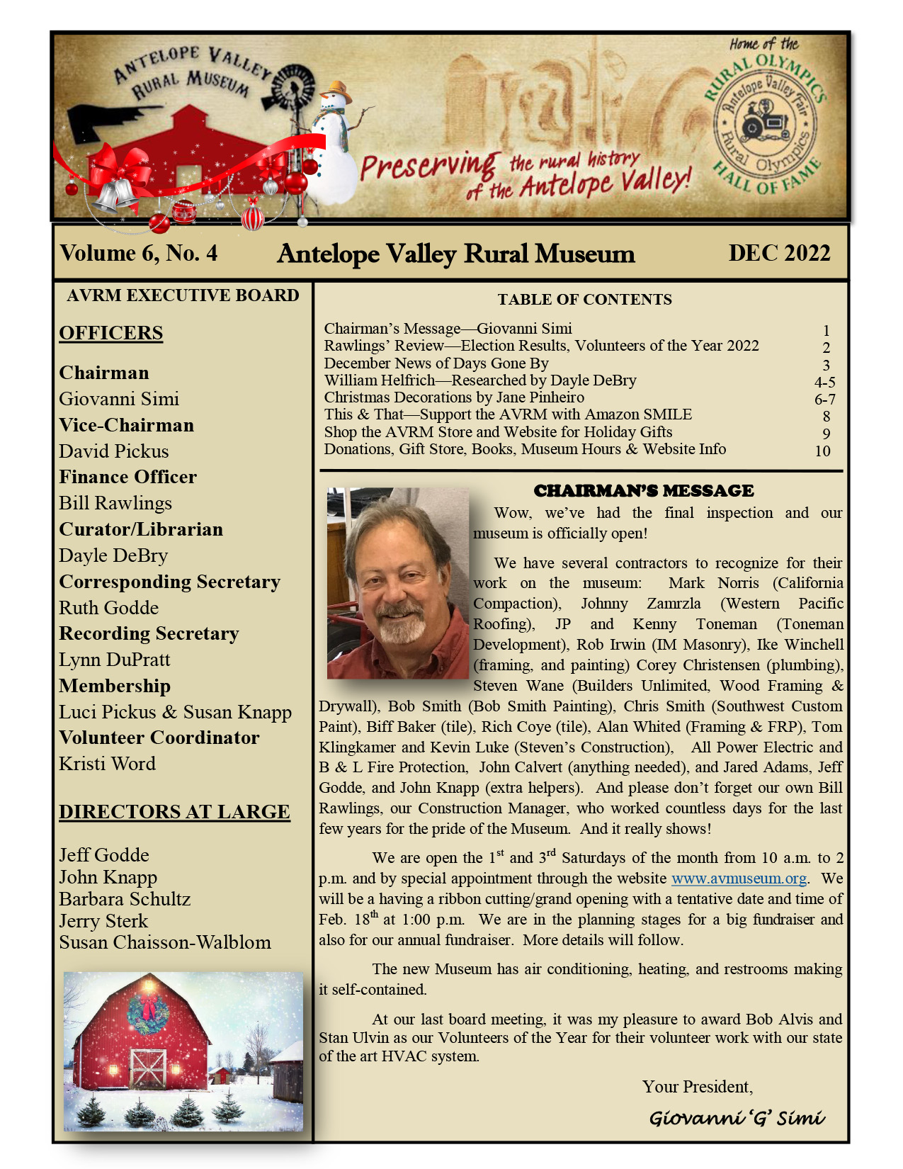 Newsletter Dec Vol.6, No.4