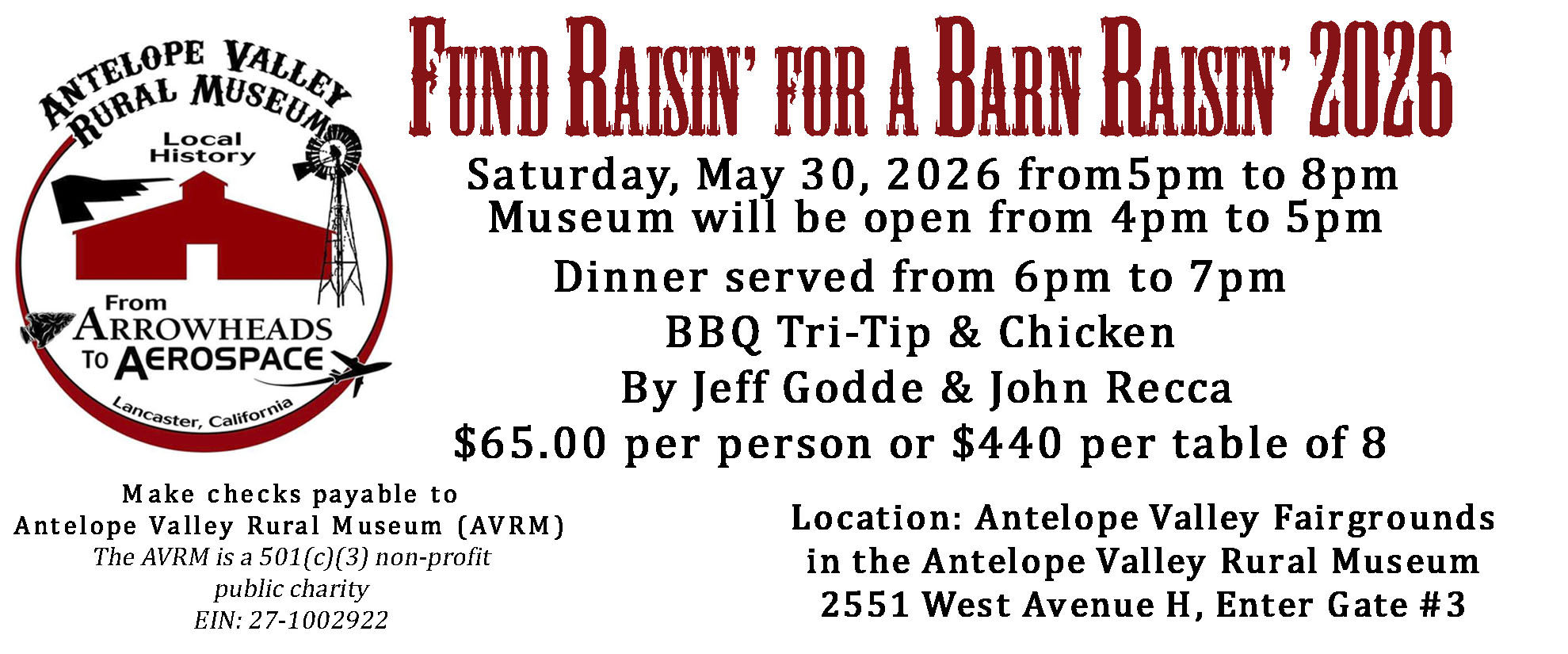 2026 BBQ Dinner Ticket